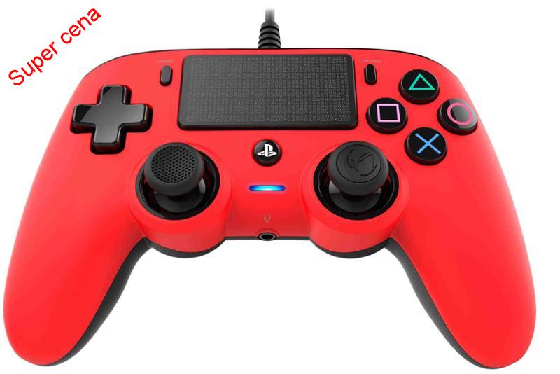 Gamepad Nacon Wired Compact Controller pro PS4 (ps4hwnaconwccred) červený