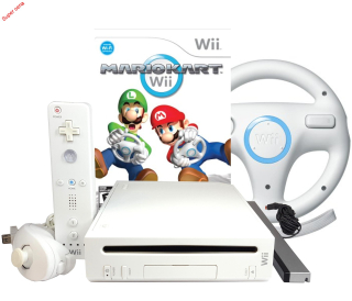 Nintendo wii konzola White + Mario Kart + Volant 