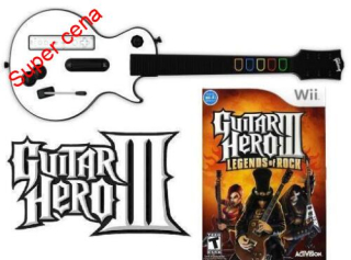 Kytara pro Nintendo wii + Hra Guitar hero III 